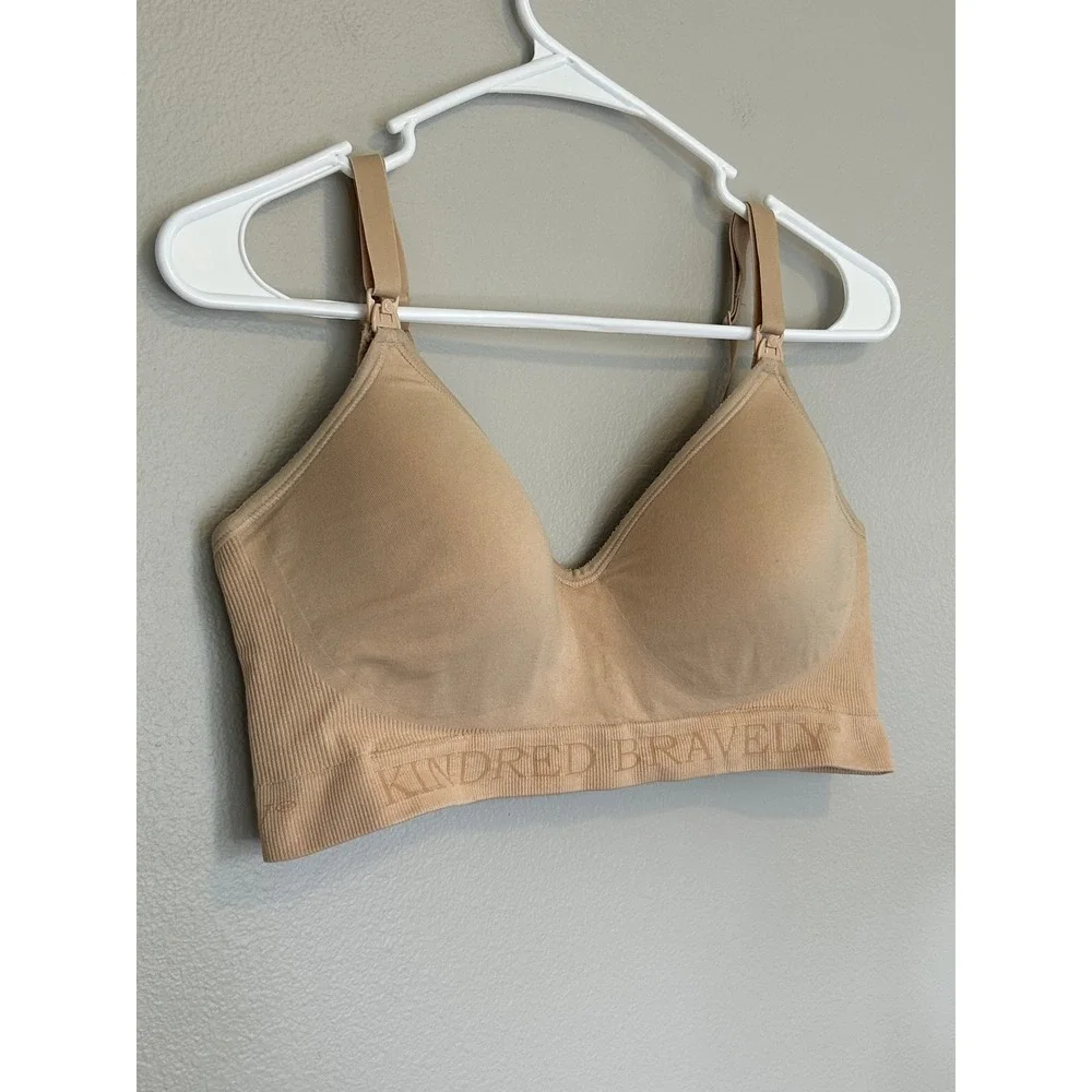 Kindred Bravely Simply Sublime Nursing Bra Beige Wireless Maternity Medium